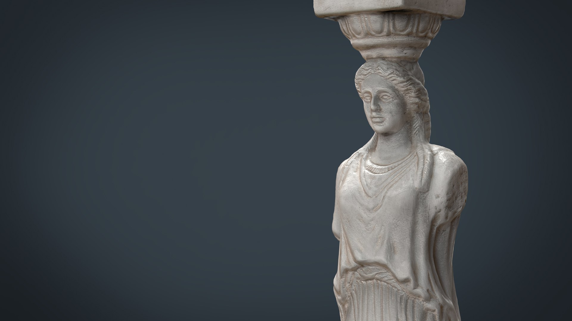 Каменная леди. Caryatid 3d model.