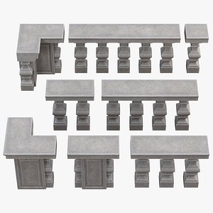 Stone Balustrade Kit model