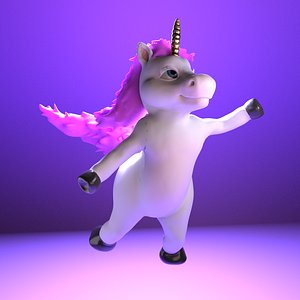 3D unicorn characters model