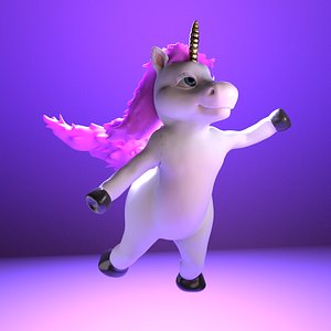 Unicorn Cartoon Rigged