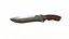 Old Vintage Combat Knife Low-poly PBR