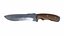 Old Vintage Combat Knife Low-poly PBR