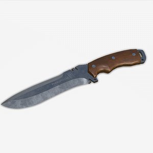 Old Vintage Combat Knife Low-poly PBR