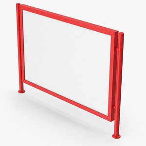 3D Red Billboard model