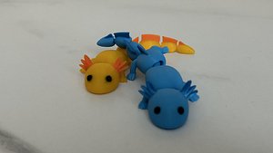 Cute Flexi Fidget Axolotl model