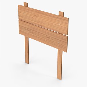 Wooden Signboard(2) 3D model
