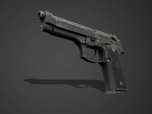 pistol m92f low-poly 3D model