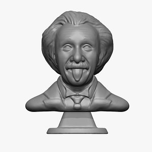 Albert Einstein statue 3D model