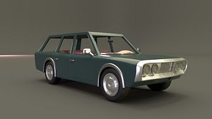 rigged car stylize 3D model