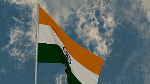3D india flag