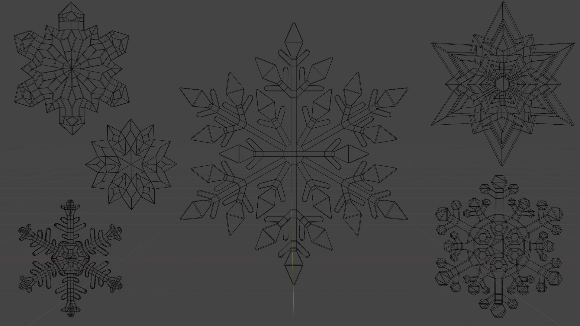 3D Snowflake collection cartoon model https://p.turbosquid.com/ts-thumb/xH/l2yNcd/85/wire/png/1702026655/1920x1080/fit_q87/657a0e098f3a81babeb63a6c883d8aeed67d7b35/wire.jpg