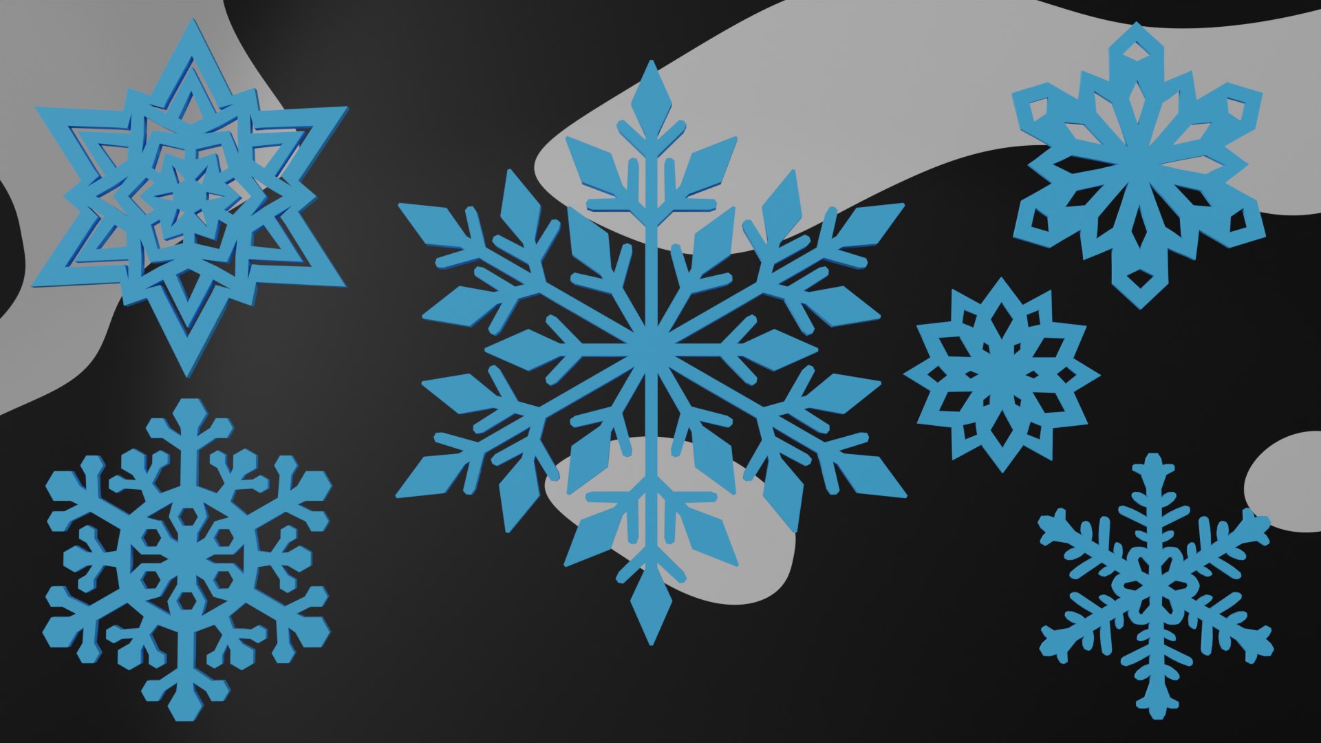 3D Snowflake collection cartoon model https://p.turbosquid.com/ts-thumb/xH/l2yNcd/Z5/1_2/png/1702026668/1920x1080/fit_q87/59b2e078024387e4296647c29169a3466747c51a/1_2.jpg