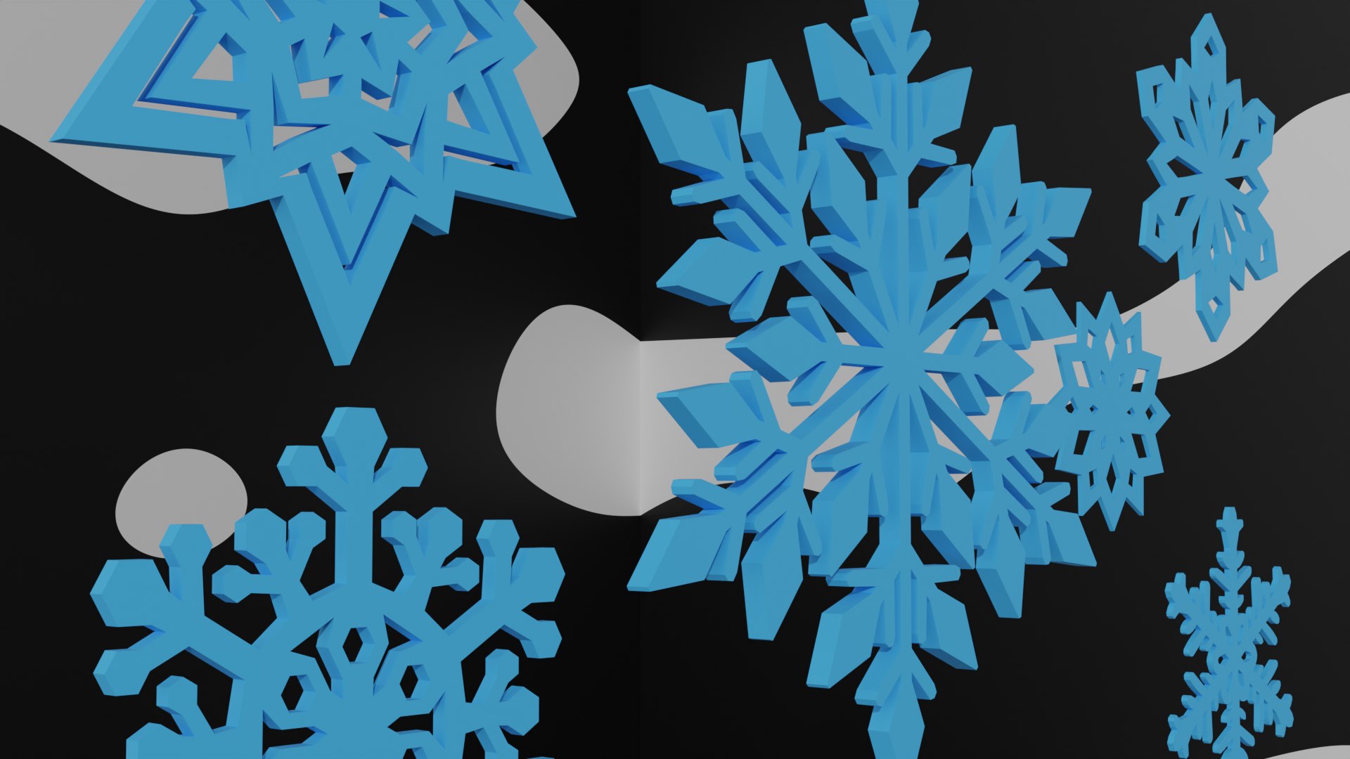 3D Snowflake collection cartoon model https://p.turbosquid.com/ts-thumb/xH/l2yNcd/rk/1_5/png/1702026672/1920x1080/fit_q87/f99d202808cdb482598c0b7521a940f11ab3989c/1_5.jpg