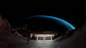 3D Mars Scene with Earth View