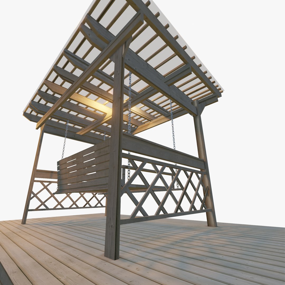 3D Arbor With Swing Model - TurboSquid 1891761