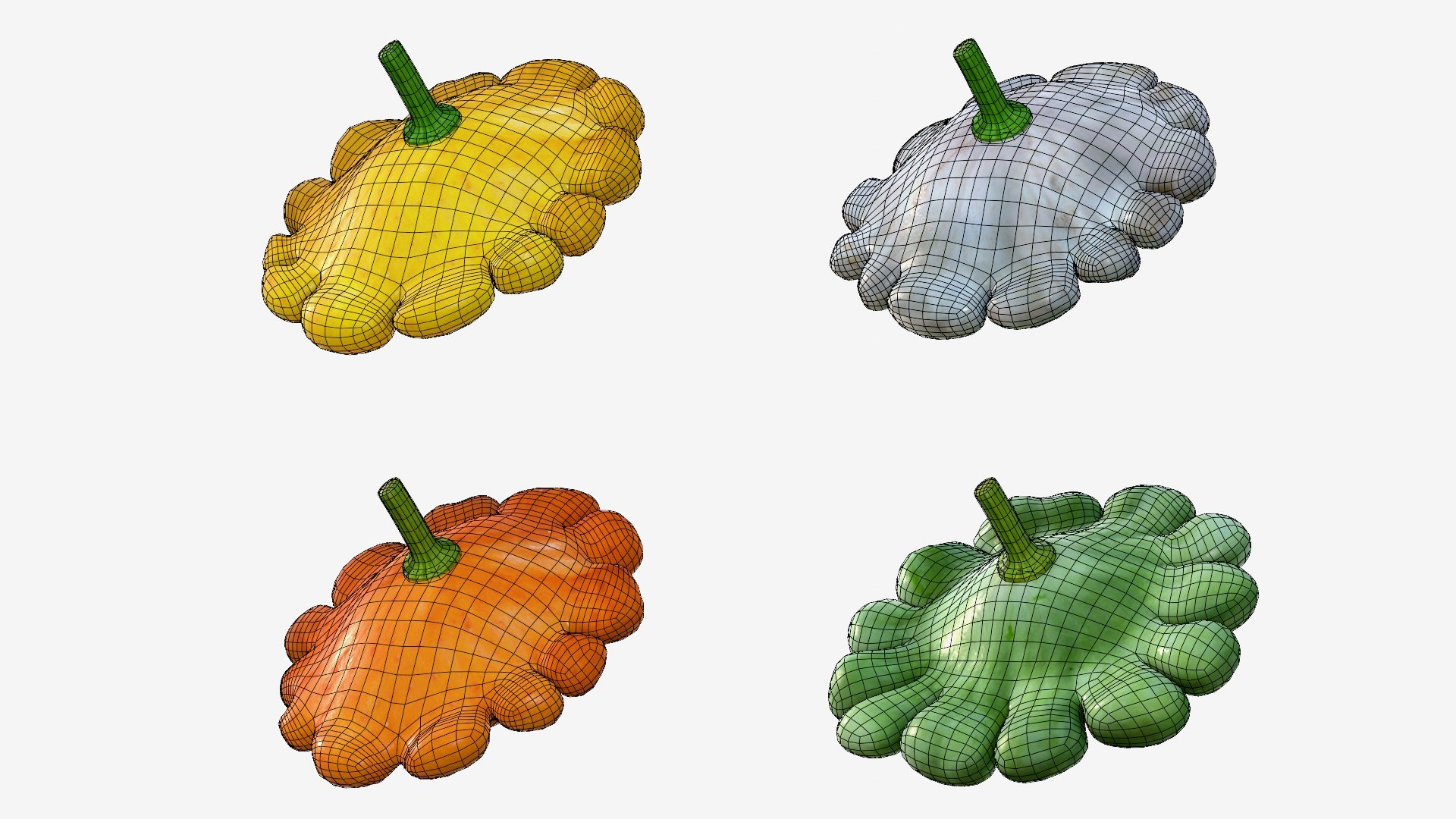 Scallop squash 3D https://p.turbosquid.com/ts-thumb/xH/uT1jma/Cl/wire3/jpg/1726712570/1920x1080/fit_q87/a735fcb85d4ae3d8d796aaa025a9081aa6fe0fd7/wire3.jpg