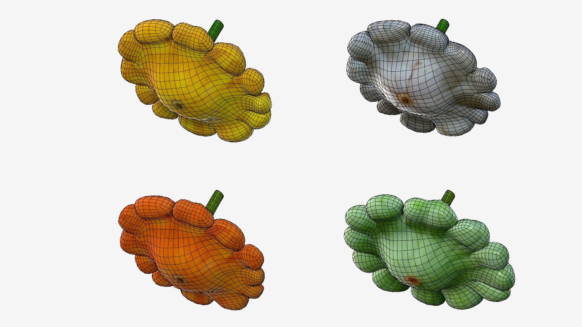 Scallop squash 3D https://p.turbosquid.com/ts-thumb/xH/uT1jma/Hc/wire13/jpg/1726712574/1920x1080/fit_q87/8b796a35463ddd64fc25aaf1c9ea877598e21f6f/wire13.jpg