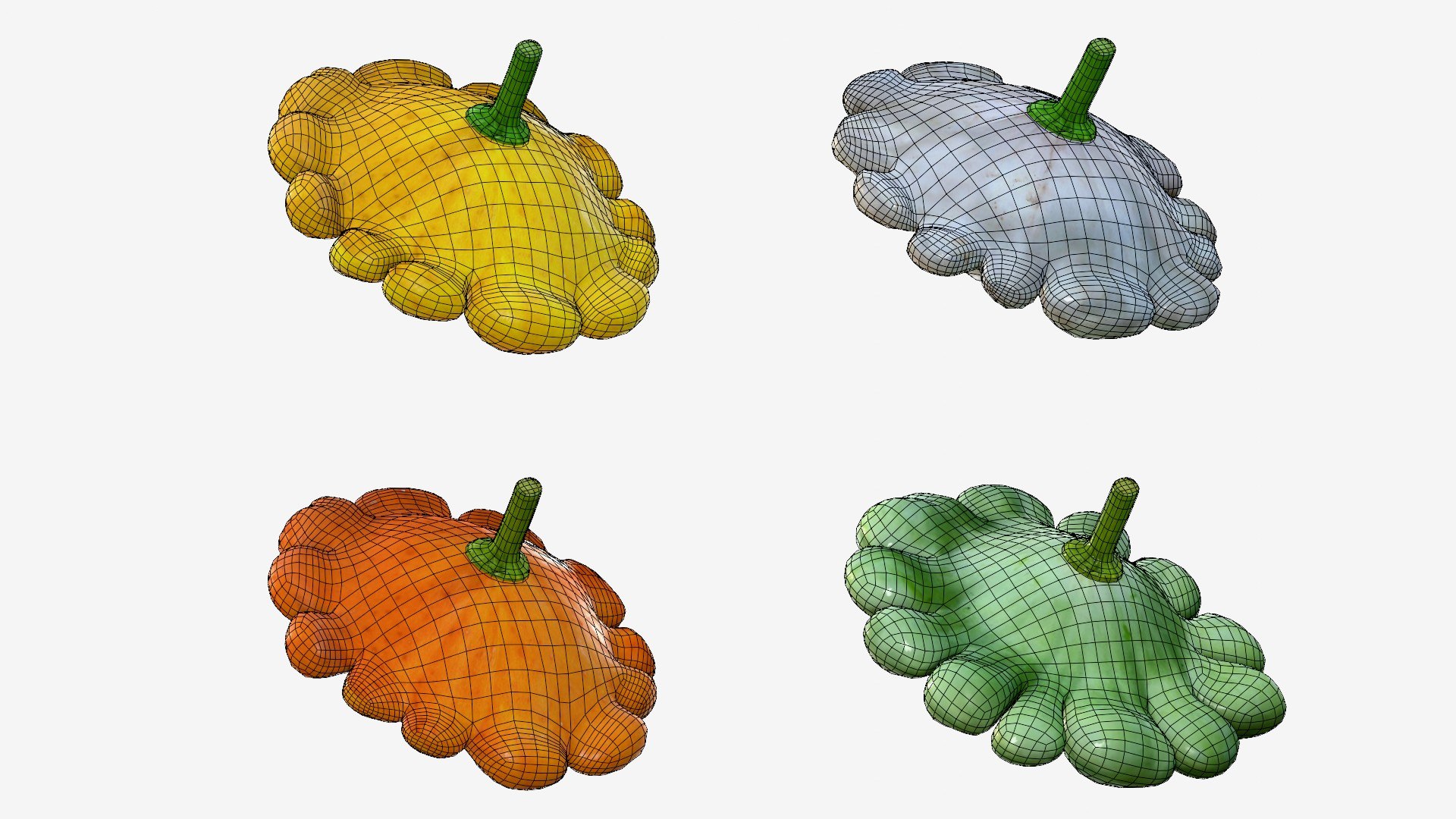 Scallop squash 3D https://p.turbosquid.com/ts-thumb/xH/uT1jma/fn/wire19/jpg/1726712577/1920x1080/fit_q87/f76b988aada9b06f156020fce61fcc6afd263d7a/wire19.jpg