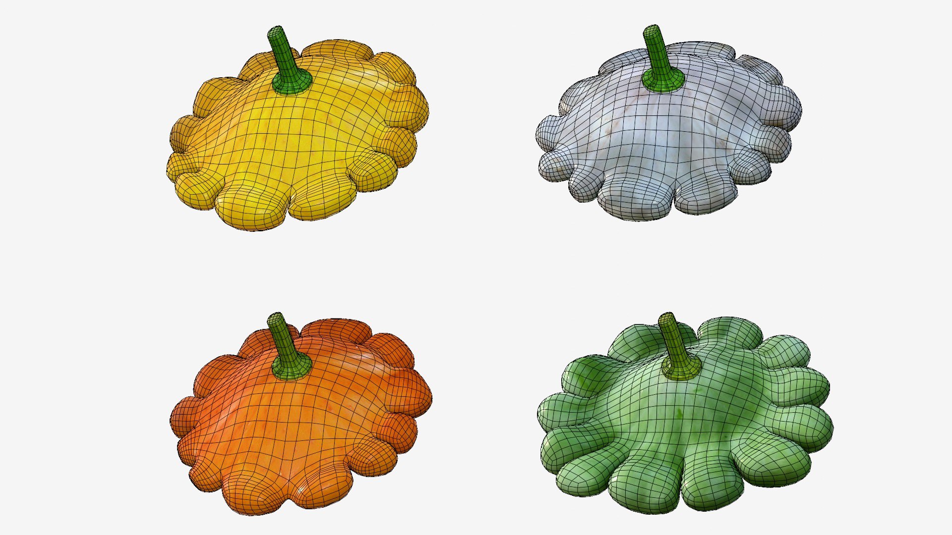 Scallop squash 3D https://p.turbosquid.com/ts-thumb/xH/uT1jma/vd/wire2/jpg/1726712569/1920x1080/fit_q87/10aef9f47202789bba1acede5879d9e50f24e2b2/wire2.jpg