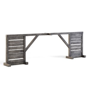 3D Wooden Wall Fence