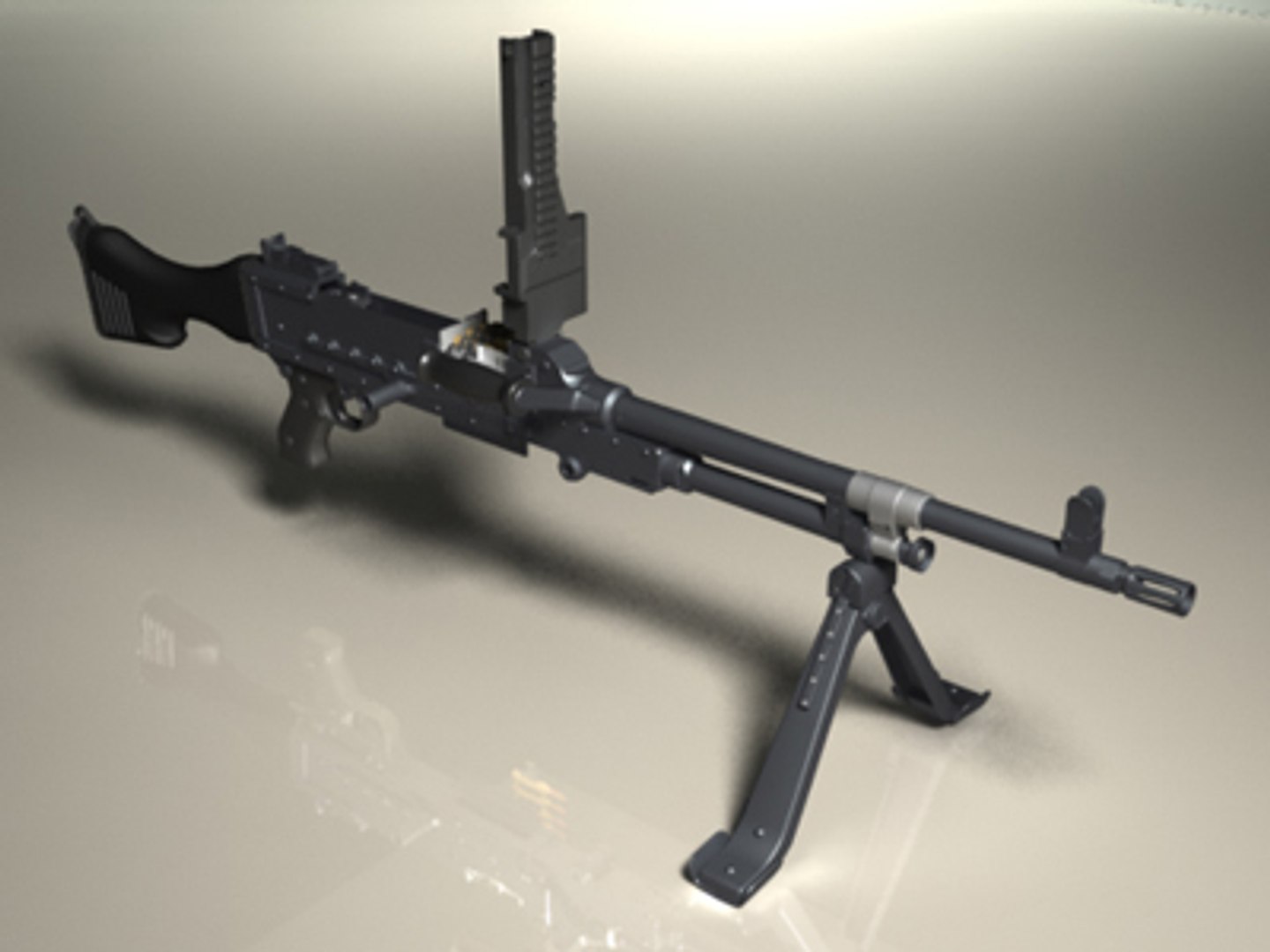 M240b M240g Machine Gun 3d Max