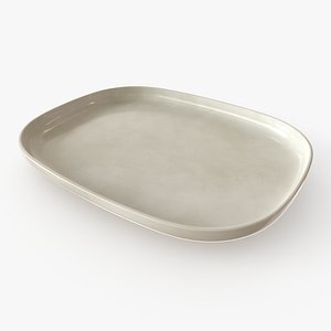 3D model Tray Ceramic Beige