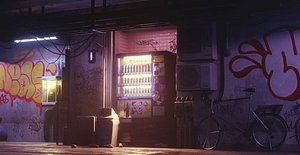 Cyberpunk Suburb Street