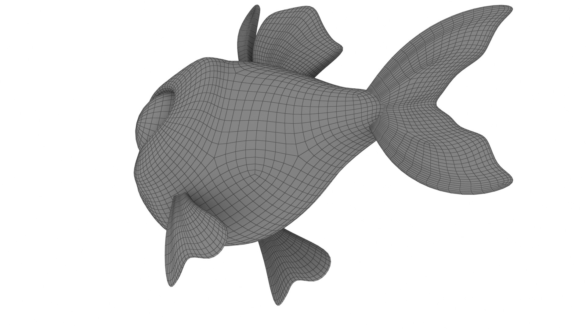 3D Cartoon Small Fish 7 Gold Fish Model - TurboSquid 2083117