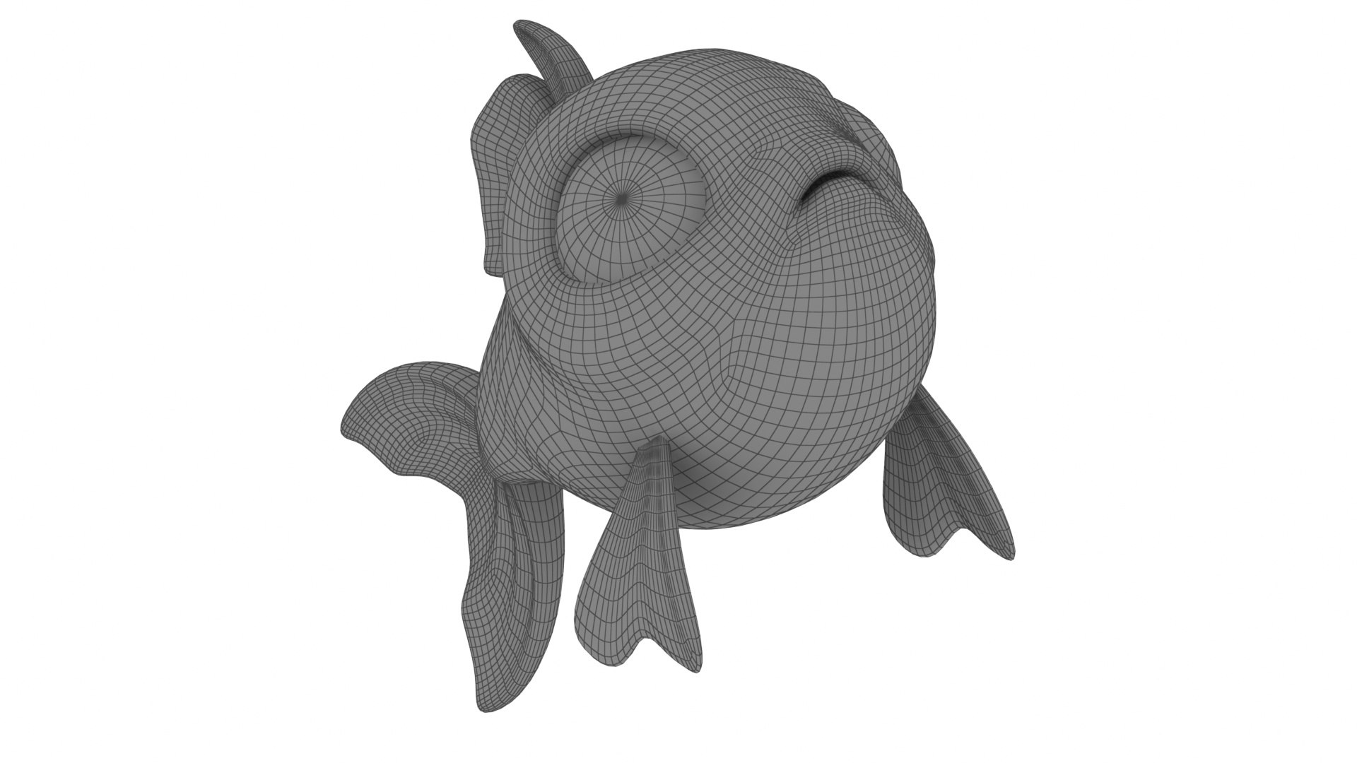 3D Cartoon Small Fish 7 Gold Fish Model - TurboSquid 2083117