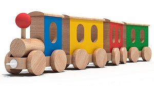 3d model toy locomotive