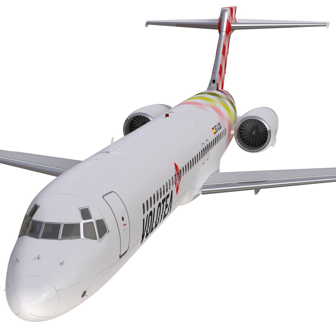 Boeing 717-200 Volotea Rigged 3D Model 3D model preview