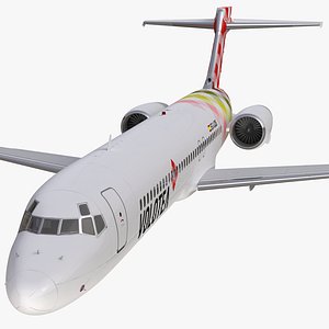 3d boeing 717-200 volotea rigged model