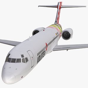 Boeing 717-200 Volotea Rigged 3D Model