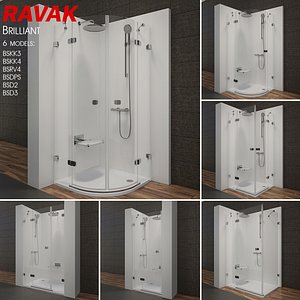 shower room ravak brilliant 3D model