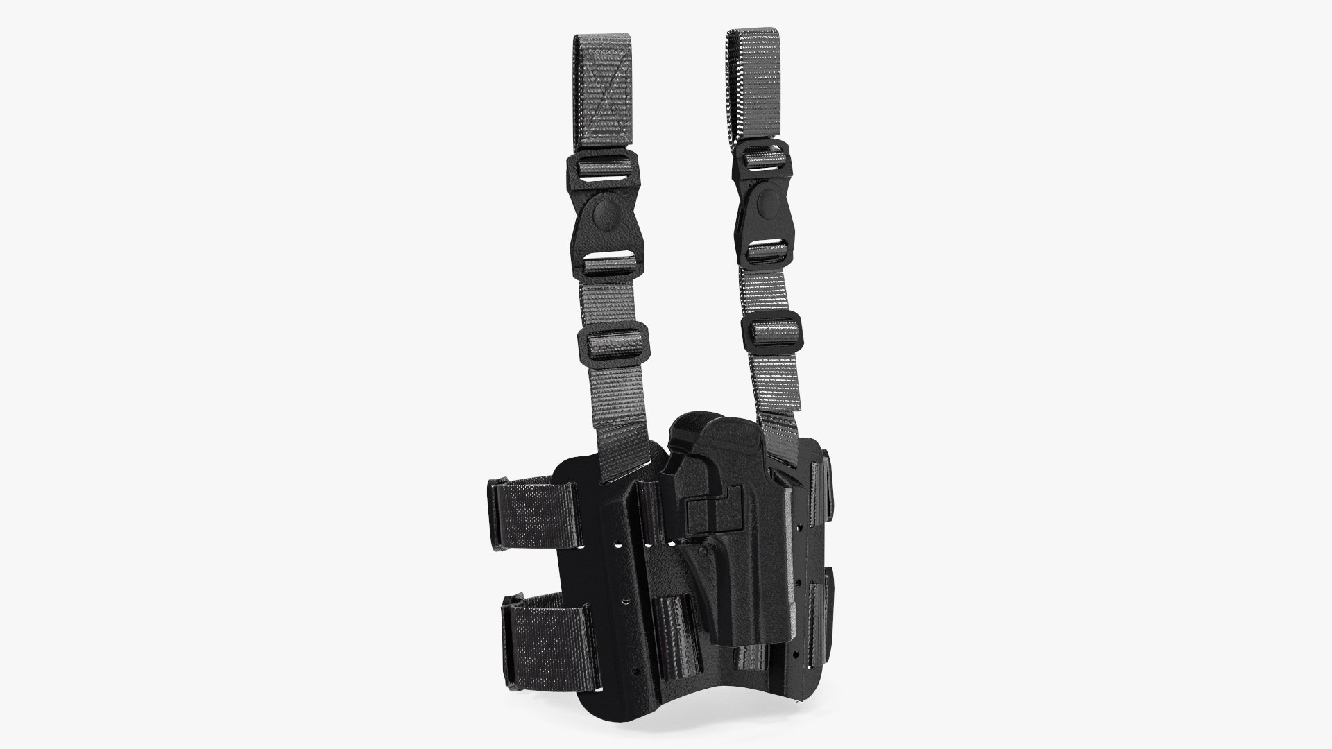 Tactical Pistol Thigh Gun Holster 3D model preview