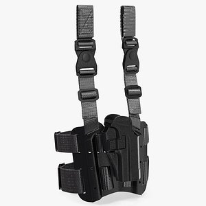 Tactical Pistol Thigh Gun Holster 3D model