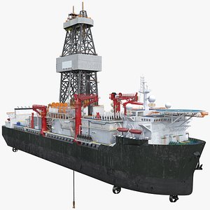 drillship drilling ships 3D model