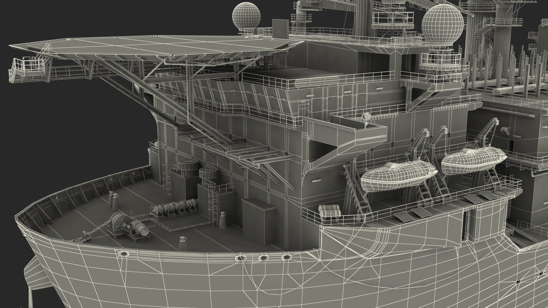 Drillship 3D model preview