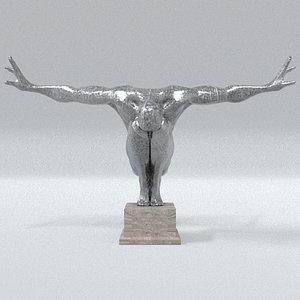 laos Olympic Man Statue 3D model