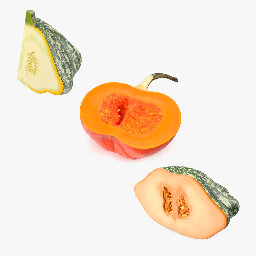 Cut Pumpkin Collection 3D model preview