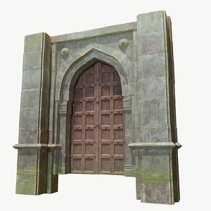 fantasy gates castle doors 3D model