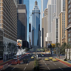 New York City Buildings  Street Environment  Asset Kitbash Pack