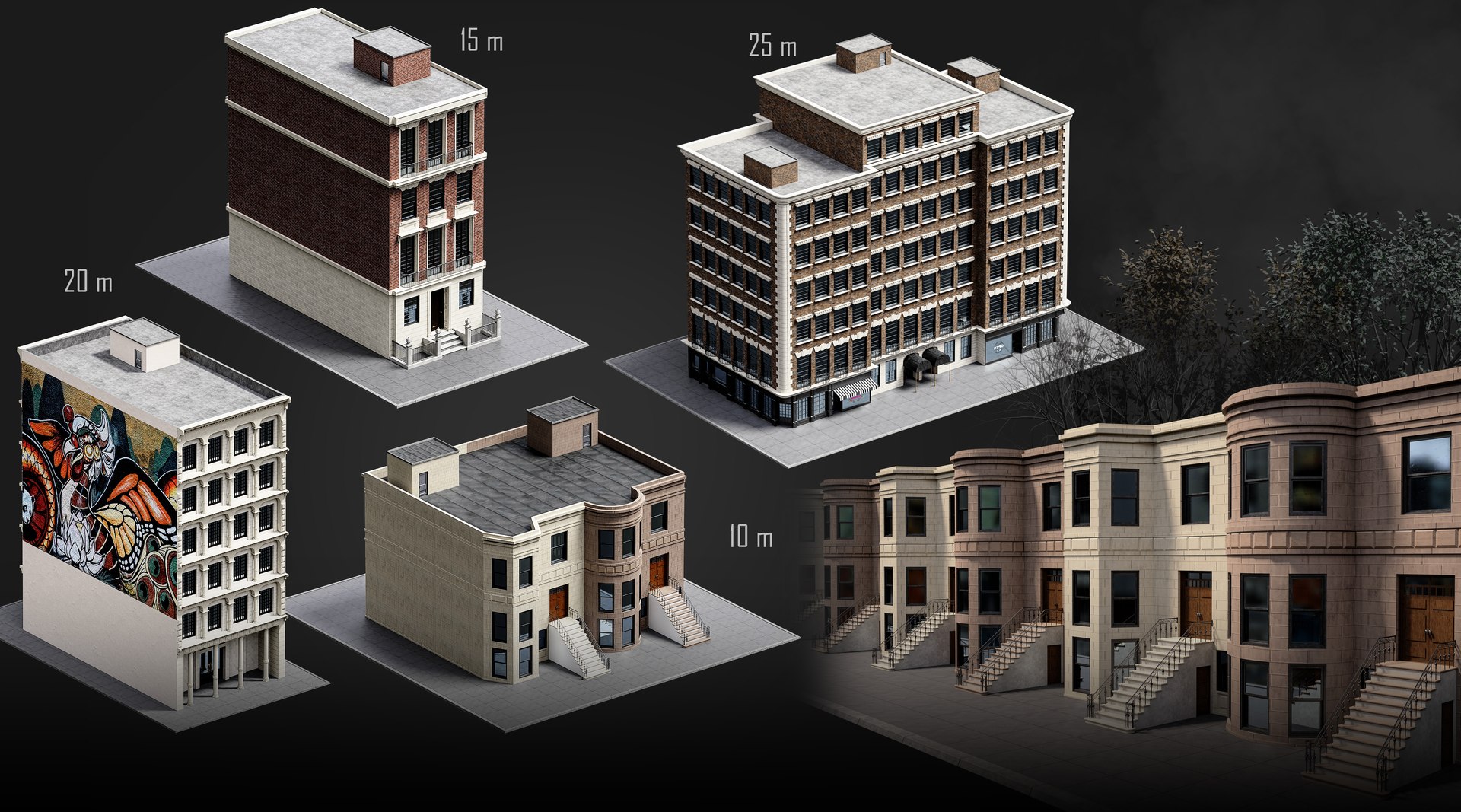 New York City Buildings  Street Environment 3D Asset Kitbash Pack 3D model https://p.turbosquid.com/ts-thumb/xI/RjtZ39/wz/preview07/jpg/1731779588/1920x1080/fit_q87/88119b25e35b167f9883a209cd3dc3fa4fd5510d/preview07.jpg