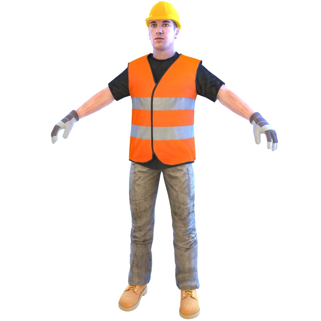 Construction Worker 3D Model - TurboSquid 1482064