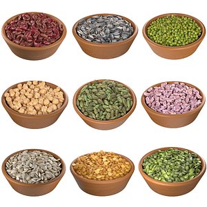 Bean and Seeds collection v1 3D model