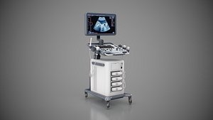 Ultrasound machine Low-poly 3D model
