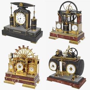 Antique Industrial Clocks Set