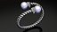Bypass Ring with Pearls and Diamonds