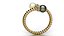 Bypass Ring with Pearls and Diamonds