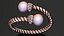 Bypass Ring with Pearls and Diamonds